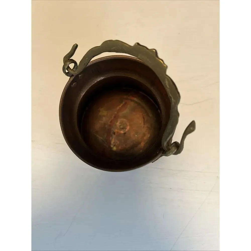 Vintage Turkish Solid Copper Pot Kettle 3-1/4